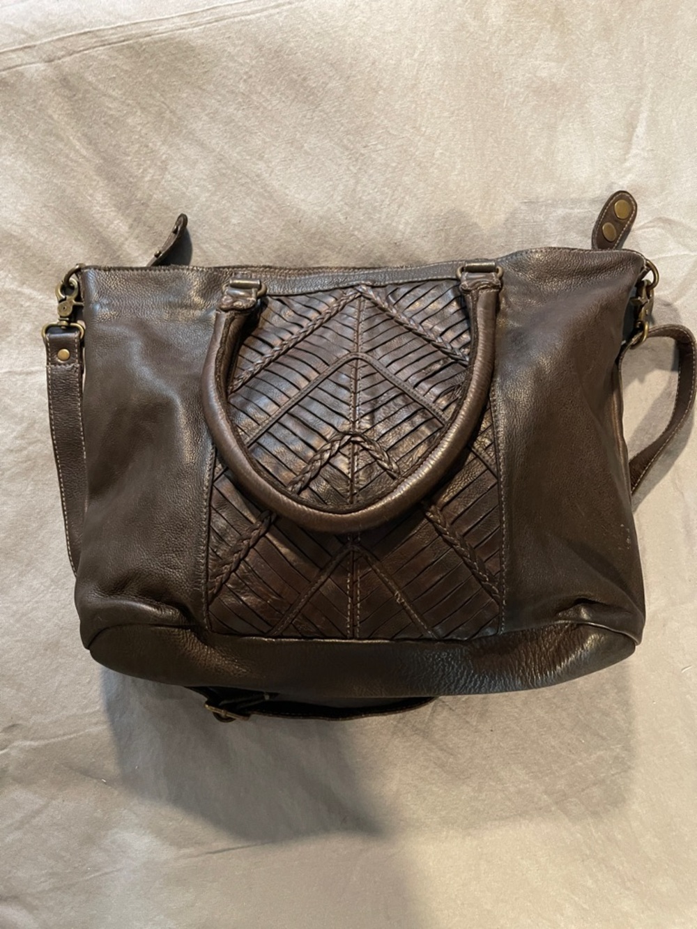 Amsterdam Heritage Leather Shoulder Bag with Top Handles - Picture 6 of 14
